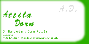 attila dorn business card